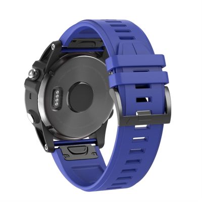 GANYUU Quick-Release Silicone Watch Band for Garmin Fenix 7X/7/6X/6/5X/5/3/3HR/935/S60/MK1, 22 mm, Sea Blue