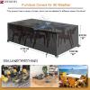 Rectangular Garden Furniture Cover, 420D Oxford Waterproof Table Cover, Beige, 300 x 180 x 100 cm (L x W x H) view 2