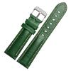 AEMALL Classic General-Purpose Solid-Color Woven Strap, Fashion Brand Genuine Leather Band, 18/20/21/22 mm, Red-Silver, 22 mm view 2