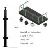 Black Stainless Steel Glass Railing Post for Outdoor Decks view 2