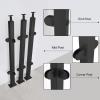 Black Stainless Steel Glass Railing Post for Outdoor Decks view 3