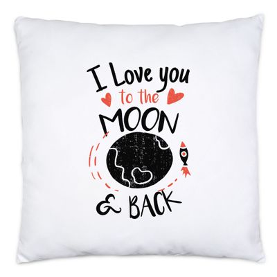 Hey!Print I Love You to the Moon and Back Throw Pillow