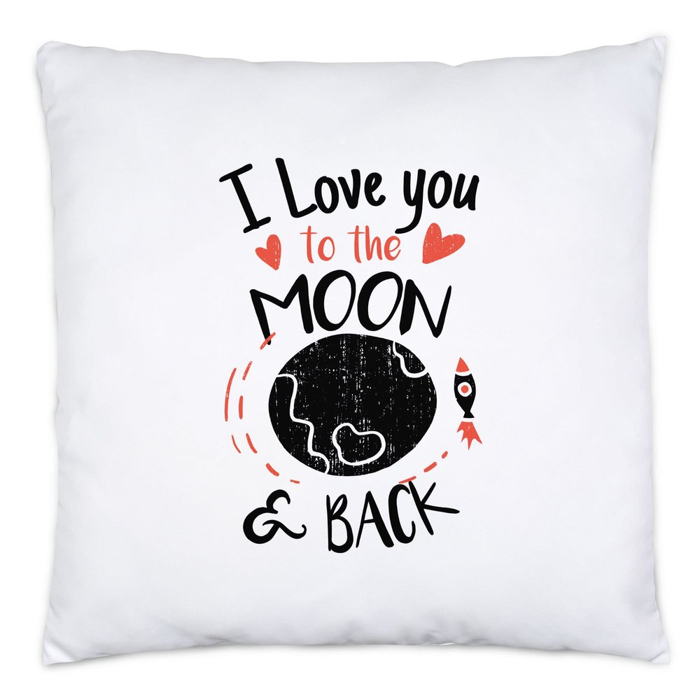 Hey!Print I Love You to the Moon and Back Throw Pillow