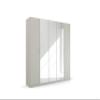 Rauch Möbel Quadra-Spin Pure Wardrobe, Silk Gray, 226 cm Wide view 1