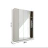 Rauch Möbel Quadra-Spin Pure Wardrobe, Silk Gray, 226 cm Wide view 4