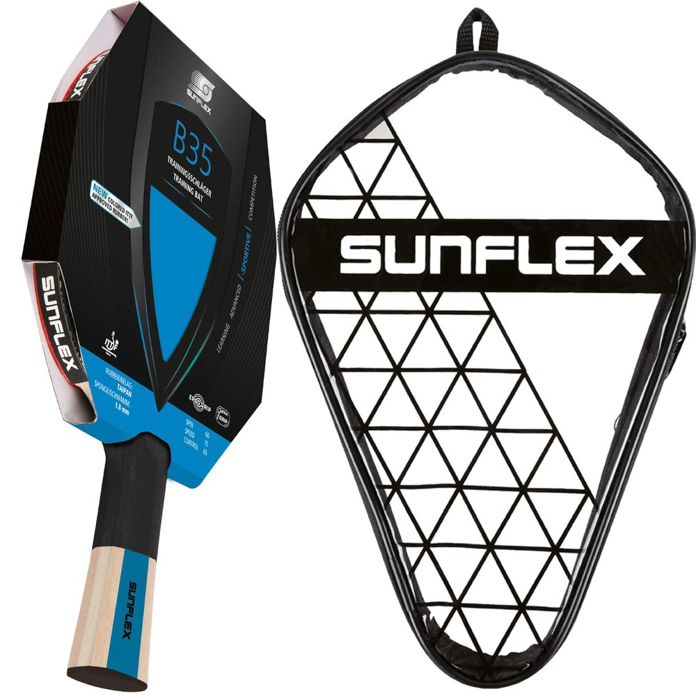 Sunflex B35 Table Tennis Paddle + Single Table Tennis Case | Paddle Set | Hobby Set