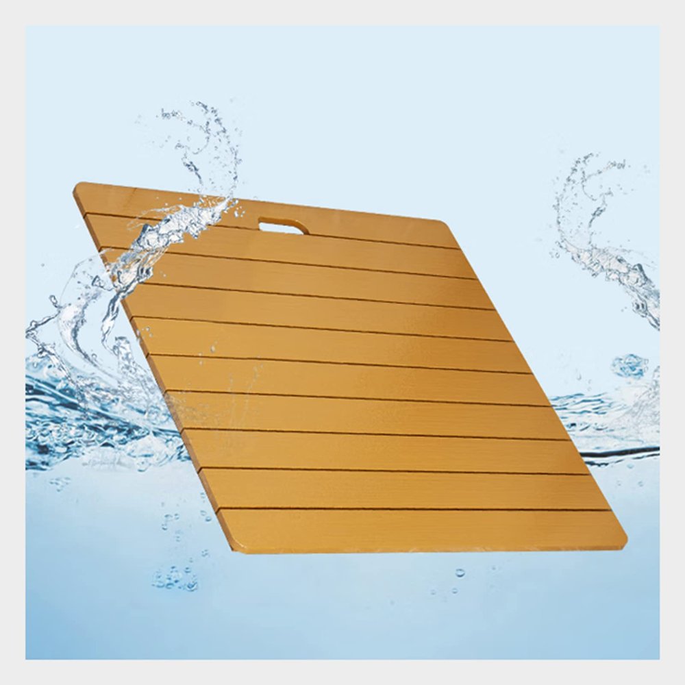 SHUITUKOUU Bamboo Bath Mat, 85 x 100 cm