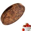 Wresetly Round Wooden Cutting Board, Thick Butcher Block view 2