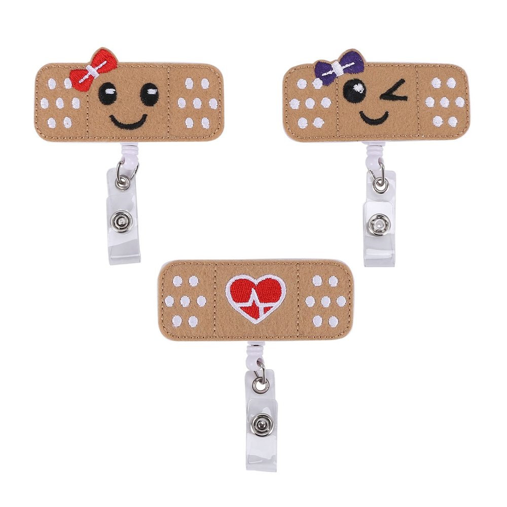 Nurse Badge Reel Holders, 3-Pack – RN and Bandage Badge Reels, Nurse Gifts for Women