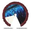 Blue Skull Christmas Tree Skirt for Christmas, Holiday and Party Decor, 30–48 in view 3