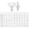 M6 M8 M10 DIN 304 Hand-Tightening Screws, Stud Bolt Claw, A2-70 Stainless Steel, M6/M8/M10 × 10/12/16/20/25 (Size: M8 × 40, 2 pcs) view 3