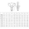 M6 M8 M10 DIN 304 Hand-Tightening Screws, Stud Bolt Claw, A2-70 Stainless Steel, M6/M8/M10 × 10/12/16/20/25 (Size: M8 × 40, 2 pcs) view 4