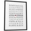 Papierschmiede Personalized Couple Poster with Names, A3 (30 x 42 cm), Optional Frame, Romeo & Juliet Wedding or Anniversary Gift view 1