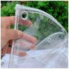 HUHJYUGE Transparent PVC Tarp 2 x 2 m with Grommets, Waterproof Outdoor Cover view 3