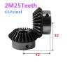 Bevel Gear Module 2, 25 Teeth, 10/12/14/15/16/17/18/11/11/12 mm Bore, M5 Screw Hole, 22 mm view 2