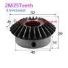 Bevel Gear Module 2, 25 Teeth, 10/12/14/15/16/17/18/11/11/12 mm Bore, M5 Screw Hole, 22 mm view 3