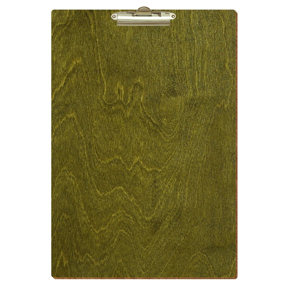Btic Olive Green Wooden Clipboard, Standard Shape, A3–A6
