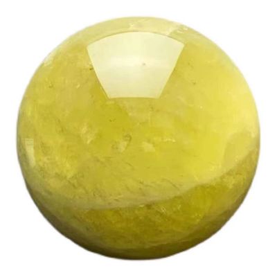JUIYU Natural Quartz Crystal Stone, Yellow Crystal Ball (90–100 mm)