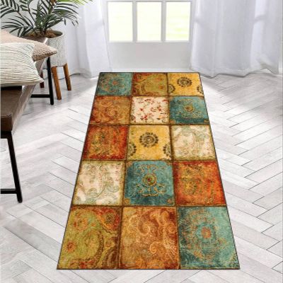 ZDYHMrj Vintage Non-Slip Runner Rug, Washable, 40–100 cm Wide