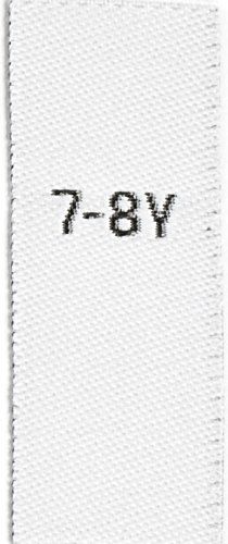 Woven Size Labels for Children 7–8Y, 200 Pieces / 19.60