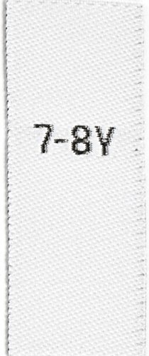 Woven Size Labels for Children 7–8Y, 200 Pieces / 19.60
