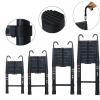 12.5 ft Telescoping Ladder, 3.8 m, with Removable Hooks, 150 kg Capacity, Black view 1