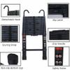 12.5 ft Telescoping Ladder, 3.8 m, with Removable Hooks, 150 kg Capacity, Black view 3