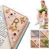 Personalized Hand-Embroidered Corner Bookmark, Cute Flower Embroidered Book Marker Clip with 26 Letters, Felt Triangle Bookmark for Book Lovers (Spring, Y) view 1