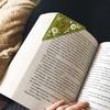 Personalized Hand-Embroidered Corner Bookmark, Cute Flower Embroidered Book Marker Clip with 26 Letters, Felt Triangle Bookmark for Book Lovers (Spring, Y) view 3