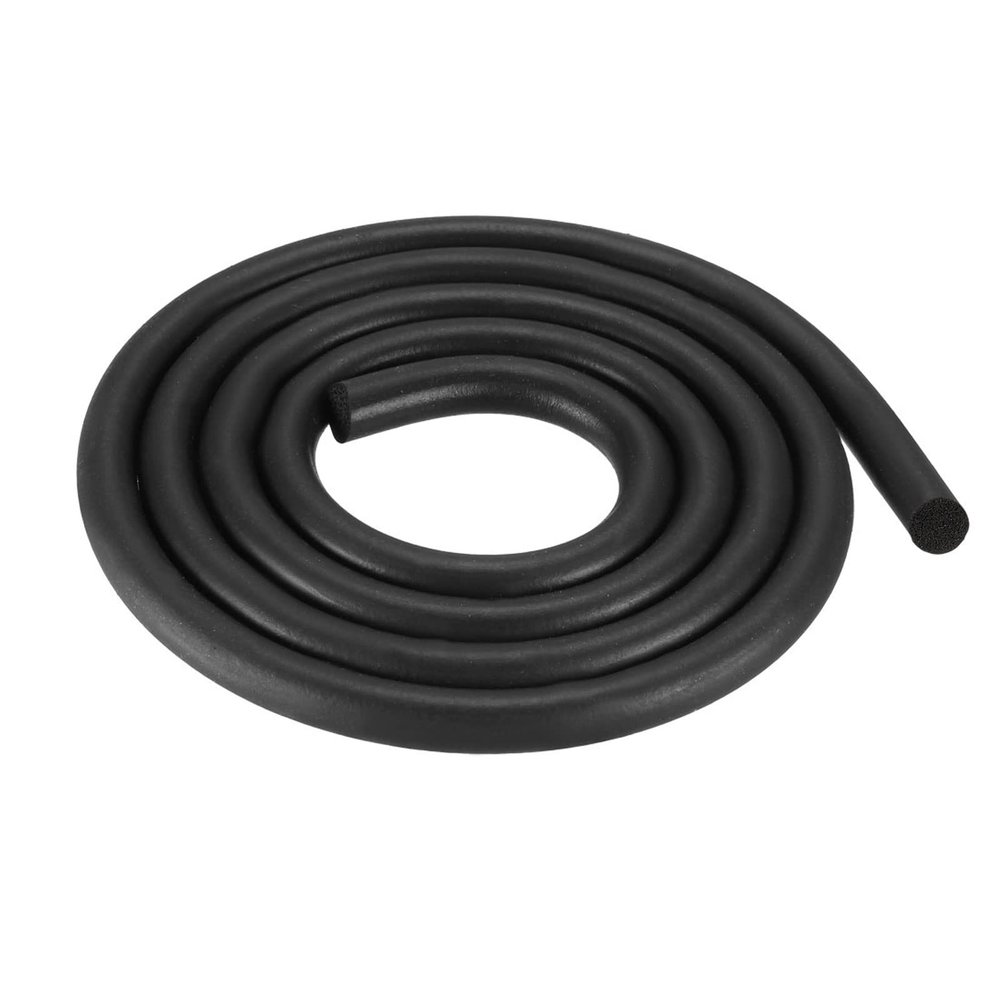 Sourcing Map 7 mm Diameter x 2 m Long Round Foam Rubber Weatherstrip