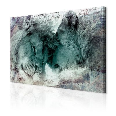 decomonkey African Lion Canvas Wall Art 120 x 80 cm
