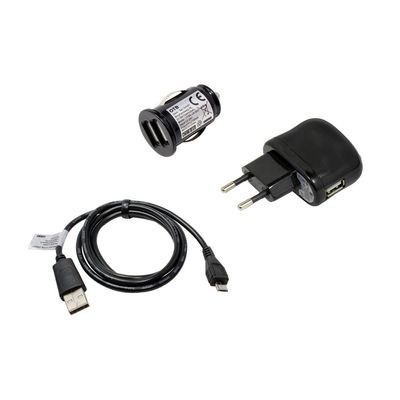 Charging Set Compatible with Yezz Andy A5, USB Cable, USB Adapter, Car Adapter, 2000mA