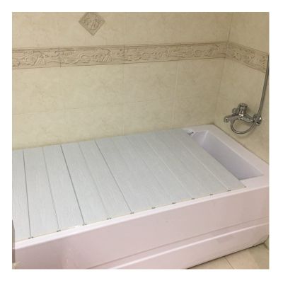 80 cm Wide Bathtub Cover, Foldable Dustproof and Waterproof Bath Insulation Cover with Roller Shutters