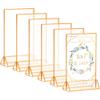 Gold-Tone Acrylic Sign Holders, Double-Sided Menu & Table Number Frames, 5 x 7 in, 6-Pack view 1