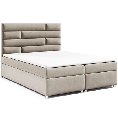 Best For Home Trinity K-5 Box Spring Bed with Storage, Mattress and Topper
