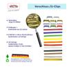 Paper U-Clip 55 mm Bag Closure Clips, White with Red Decorative Print, 0.5 mm Wire, 1,000 Pieces, WeltiesSmartTools view 2