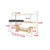 GUODDM Desktop Shelf with 2 Adjustable Compartments - Multifunctional Wrought-Iron Bookshelf view 2
