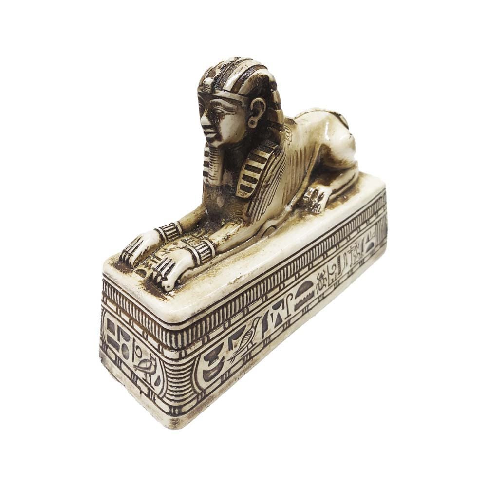 Egyptian Sphinx Figurine, White