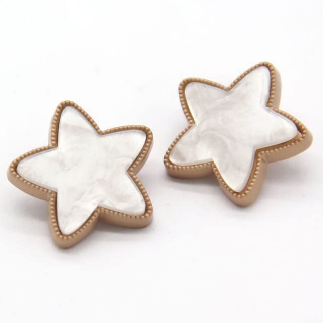 THCBD 12-Piece 30 mm Vintage Star Gold Metal Dress Buttons
