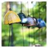 GASELO Outdoor Wind Chime, Home Decor, Indoor Wind Chime, Wrought Iron Hanging Ornament, Birthday Gift (Bird, Plum) view 2