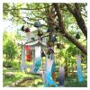 GASELO Outdoor Wind Chime, Home Decor, Indoor Wind Chime, Wrought Iron Hanging Ornament, Birthday Gift (Bird, Plum) view 3