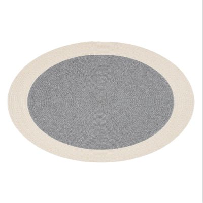 Indoor & Outdoor Rug – Reversible Flatweave Sisal Look – Weather-Resistant – Handcrafted Modern Boho Jute Style – Cream/Silver, 160 cm Round