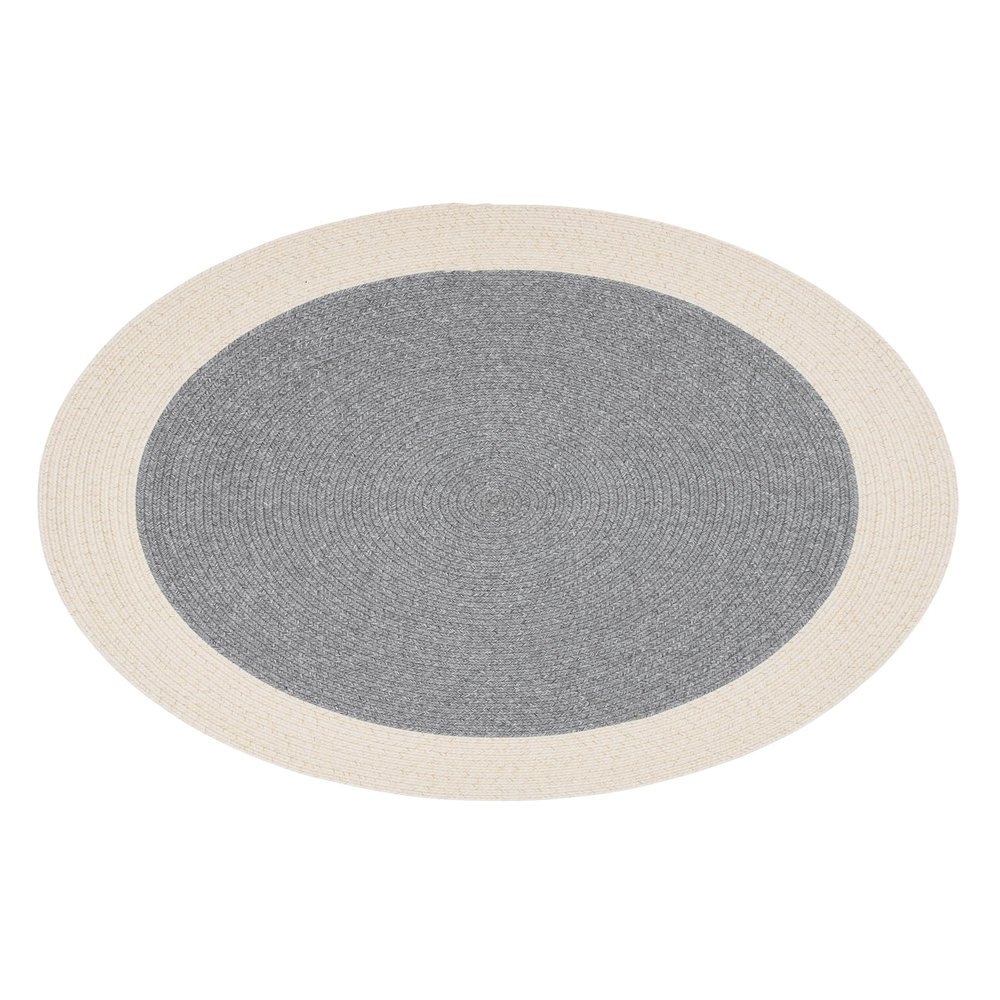 Indoor & Outdoor Rug – Reversible Flatweave Sisal Look – Weather-Resistant – Handcrafted Modern Boho Jute Style – Cream/Silver, 160 cm Round