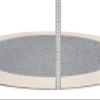 Indoor & Outdoor Rug – Reversible Flatweave Sisal Look – Weather-Resistant – Handcrafted Modern Boho Jute Style – Cream/Silver, 160 cm Round view 2