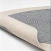 Indoor & Outdoor Rug – Reversible Flatweave Sisal Look – Weather-Resistant – Handcrafted Modern Boho Jute Style – Cream/Silver, 160 cm Round view 3