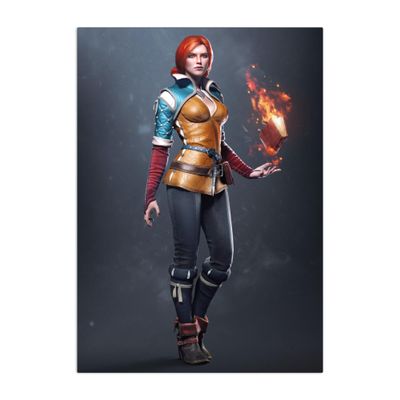 Official Displate The Witcher 3: Wild Hunt Triss Metal Poster, 67.5 x 48 cm