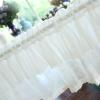 JIAOCKJIAO Pure White Sheer Cafe Curtain, Cotton-Linen Blend, Rod Pocket Short Curtain view 4