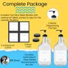 Laundry Room Dispenser, 2-Pack 1.8 L Glass Jars with Black Pumps view 2