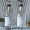 Laundry Room Dispenser, 2-Pack 1.8 L Glass Jars with Black Pumps view 3