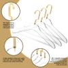 Premium Transparent Acrylic Hangers with Bar, 5-Pack, Matte Gold view 2
